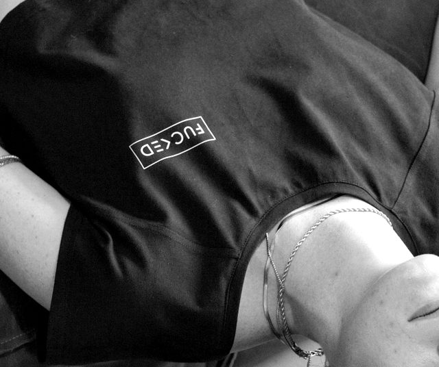 The Off-Duty tee, worn